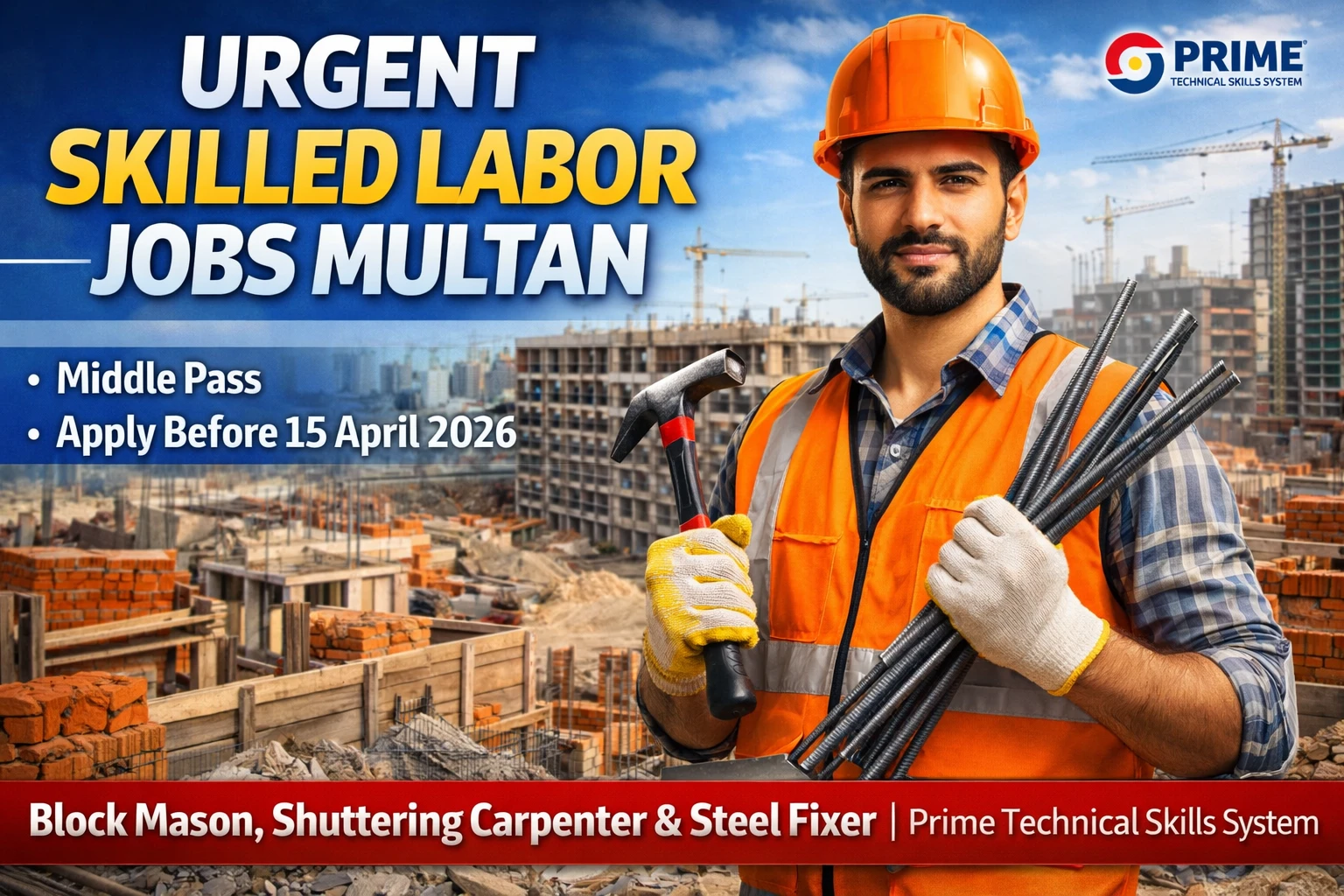 Golden Opportunity: Skilled Labor Jobs in Multan – Block&hellip;