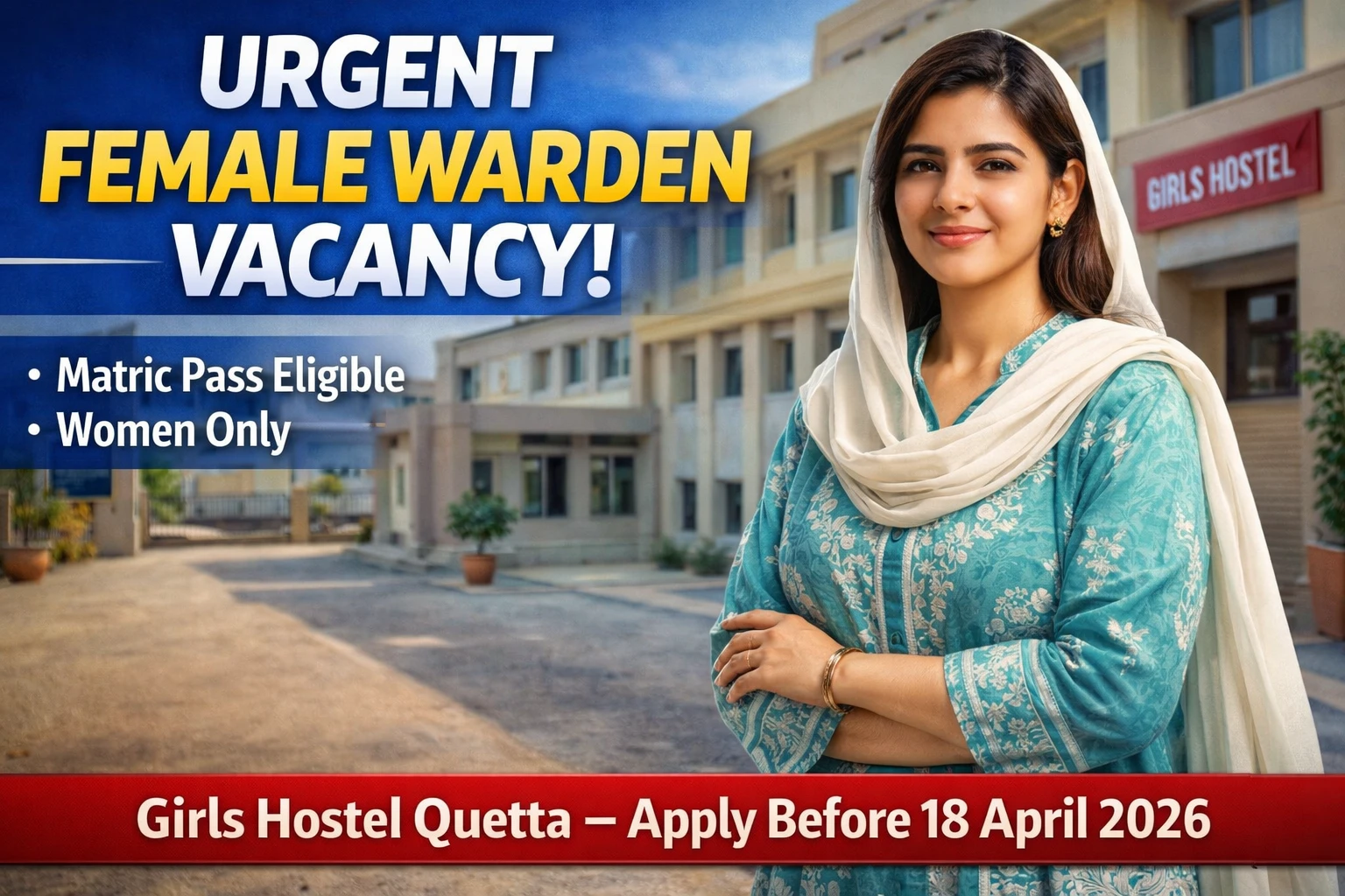 Female Warden Jobs at Girls Hostel Quetta 2026 –&hellip;